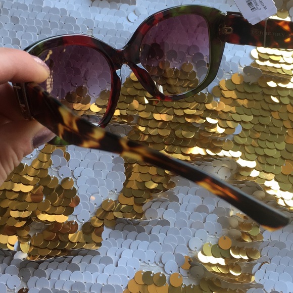 Burberry tortoiseshell green red brown glasses - Picture 3 of 5